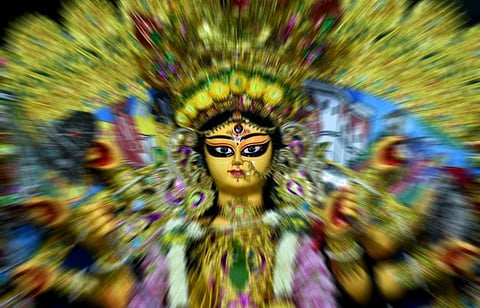 Durga Puja being conducted. (Photo | Ashwin Prasath, EPS)