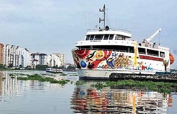 KSINC’s Nefertiti docked at Bolgatty in Kochi | A Sanesh