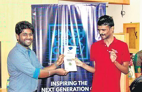 Prem with Manu Sekar, founder of HashHackCode