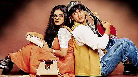 Kajol and Shah Rukh Khan in 'Dil Wale Dulhania Le Jayenge' (DDLJ).