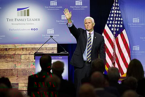 Vice President Mike Pence waves as he leaves the stage after speaking at an event. (Photo | AP)