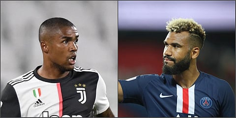 Bayern Munich forwards Douglas Costa (L) and Eric Maxim Choupo-Moting. (File photo| AP and Twitter)