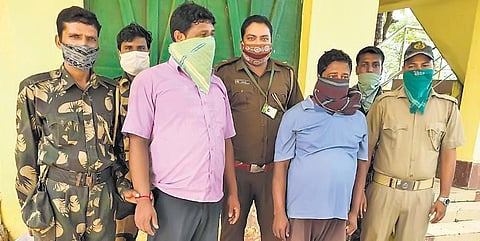 The poachers arrested by forest officials | Express