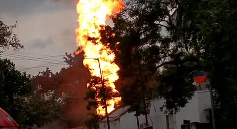 A screengrab of the blaze (Photo | EPS)