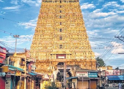 The Rajagopuram of the Tenkasi Vishwanatha temple in TN. Its construction was started in 1446 CE by Ko Jatilavarman Parakrama Pandyan | Kali Raja