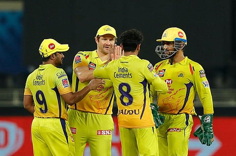 Ravindra Jadeja of Chennai Superkings celebrates the wicket of Mandeep Singh. (Photo | IPL)