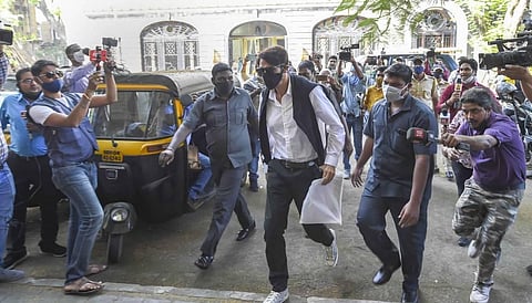 Bollywood actor Arjun Rampal reaches NCB office after being summoned by the agency for questioning in connection with a drug case in Mumbai Friday Nov. 13 2020. (Photo | PTI)