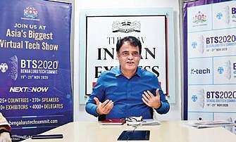 Deputy CM Dr C N Ashwath Narayan at an interaction at the TNIE office in Bengaluru on Saturday | shriram bn