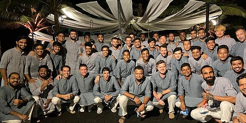 Mumbai City FC players and staff on Diwali (Twitter Photo)