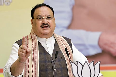 JP National President J.P Nadda. (Photo| ANI)