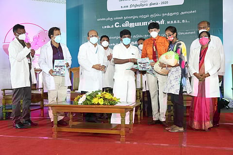 The book was launched in the presence of mothers with their newborns