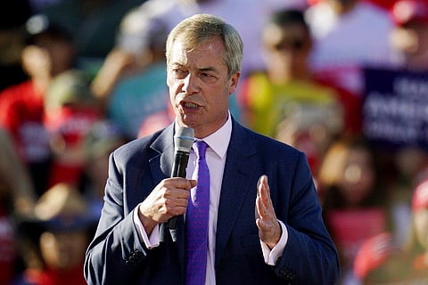 Nigel Farage, a former member of the European Parliament representing the UK and member of the Brexit Party. (Photo | AP)