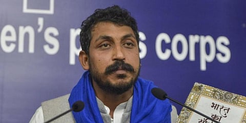 Bhim Army chief joins protesting farmers at Delhi-Ghazipur border