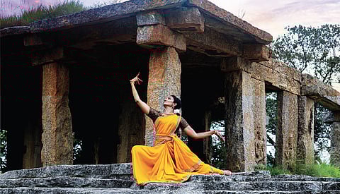 Savitha Sastry in ‘Colors: Green’; Sastry and her husband AK Srikanth during the making of the film