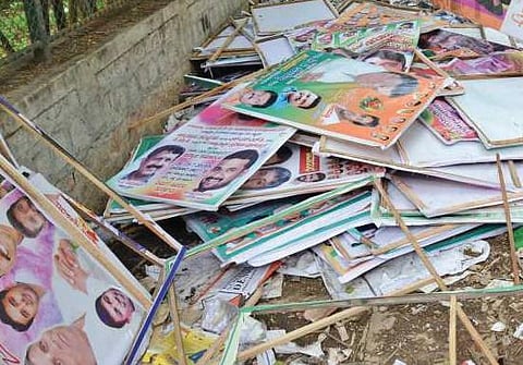 Hoardings, flex boards continue to be a menace 