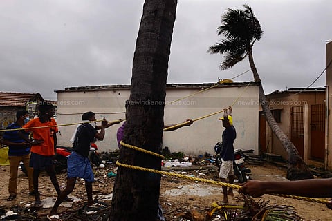 Despite the sincere efforts, many localities in Chennai witnessed waterlogging as Cyclone Nivar made landfall. Madipakkam, Adambakkam, Velachery and Nanganallur were largely submerged. Ram Nagar in Velachery and the neighbouring Madipakkam were among the worst affected. (Photo | Debadatta Mallick, EPS)