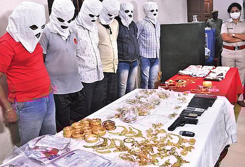 Six of the accused being produced before media on Wednesday | Express