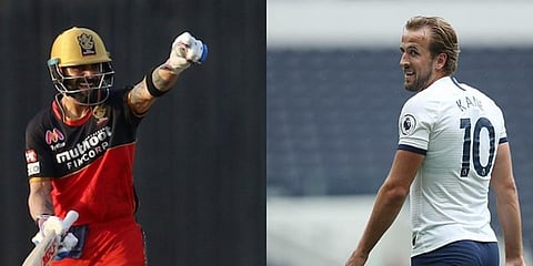 Indian cricket captain Virat Kohli (L) and English footballer Harry Kane (File Photos)