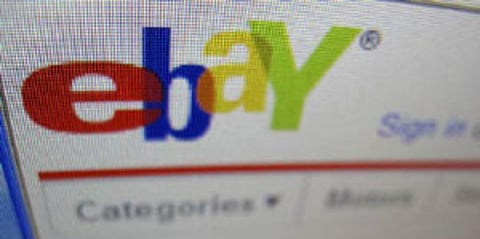 A photograph of a computer screen showing the website eBay is shown here. (File photo| Reuters)