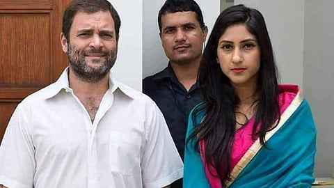 Rahul Gandhi and Aditi Singh (Photo | Aditi Singh Twitter)