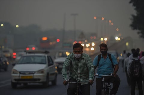 Air pollution and the rising COVID-19 cases are double problems that Delhiites are facing right now. (Photo | PTI)