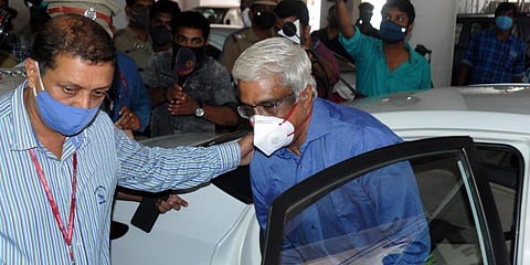 Former Principal Secretary M Sivasankar who is under the custody of Enforcement Directorate arriving at ED Court in Kochi. (Photo | A Sanesh, EPS)