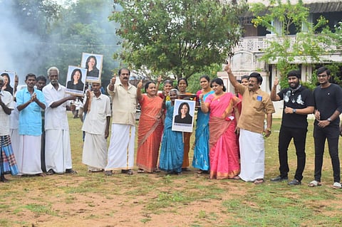 The Sunday morning in the village was rocked by the sound of bursting crackers.
