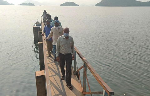 A view of Cumbum Tank in Prakasam district. (Photo | EPS)