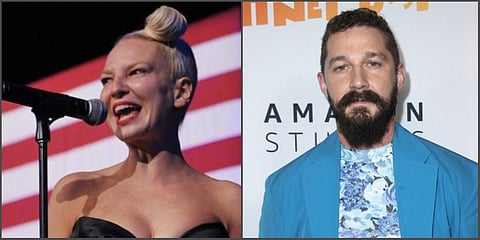 Pop artist Sia (L) and actor Shia LaBeouf (File photo| AFP)