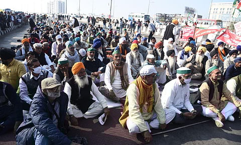 Farmers at Ghazipur border during their protest against the new Farm Laws. (Photo | Parveen Negi, EPS)