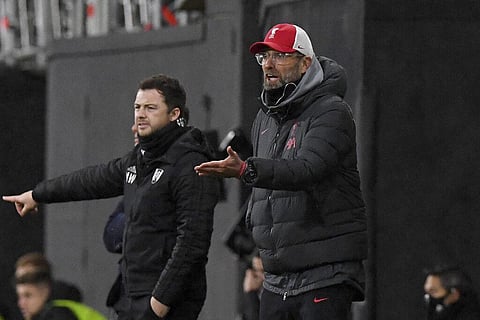 Liverpool's manager Jurgen Klopp gestures during the English Premier League soccer match between Fulham and Liverpool. (Photo | AP)