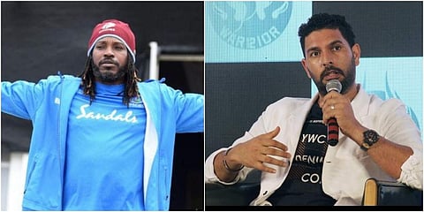 Chris Gayle (left) and Yuvraj Singh (Right) will take part in the Ultimate Kricket Challenge.