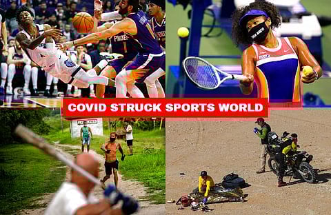 The faces of sports in 2020, new and old, were familiar. But the images that most defined this year, on and off the fields, diamonds, courts and courses all over the world, definitely were not. (Photo | AP)