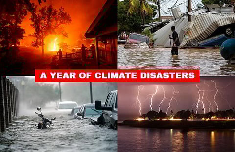 Nature struck relentlessly in 2020 with record-breaking and deadly weather - and climate-related disasters. (Photo | AP)