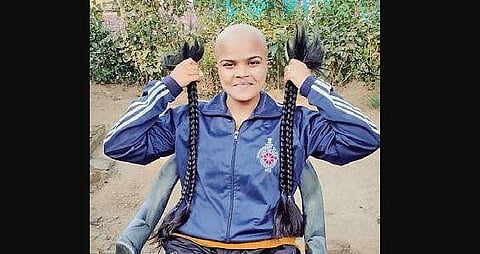 20-year-old Shruti Maiti with her locks | Express