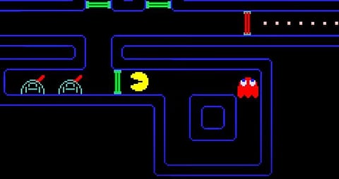 Screengrab from a PacMan game