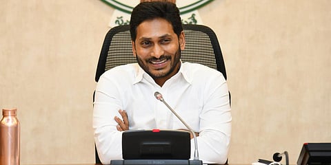 CM YS Jagan Mohan Reddy held meeting with his cabinet ministers at Secretariat in Velagapudi of Guntur district on Friday. (Photo | EPS)