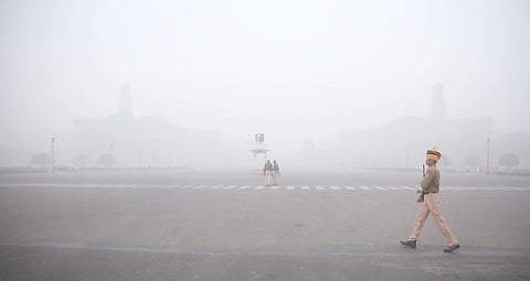Fog in Rajpath in New Delhi. (File Photo | Shekhar Yadav, EPS)