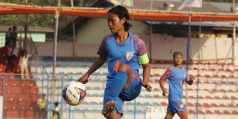 Indian women's football team captain Ashalata Devi (Photo | AIFF)