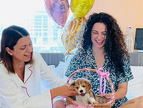 Kangana Ranaut with her sister Rangoli Chandel (Photo | Kangana Ranaut, Instagram)