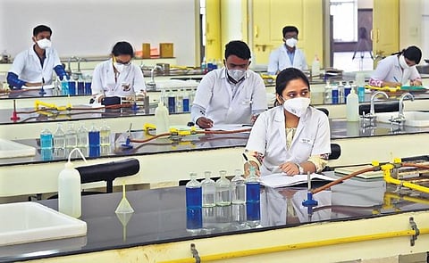 MBBS students attend classes at the Bangalore Medical College in Bengaluru on Tuesday | vinod kumar t