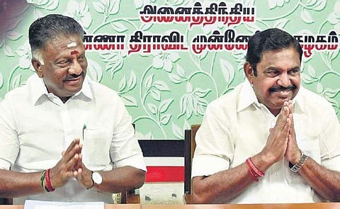 Tamil Nadu CM Edappadi K Palaniswami (R) and Deputy Chief Minister  O Panneerselvam (File photo| EPS)