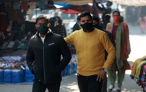 People not maintaining social distancing in New Delhi on Monday. (Photo | Shekhar Yadav/EPS)