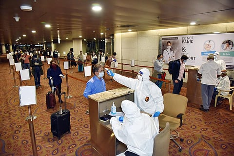 Passengers at immigration in Mumbai airport. (File Photo | @CSMIA_Official)
