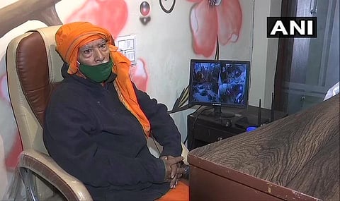 'Baba ka Dhaba' owner Kanta Prasad at new restaurant. (Photo | ANI)