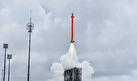 MRSAM being test-fired from ITR off Odisha coast. (File Photo | EPS)