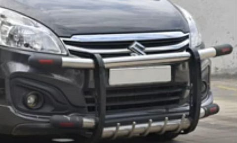 Crash guards obstruct the functioning of the airbag sensors in the vehicles. (Youtube screengrab)