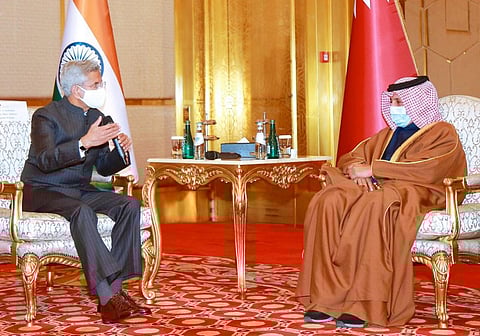 Jaishankar, who is in the Gulf nation for a two-day visit which is his first as the external affairs minister, began his trip with the India-Qatar Business Roundtable. (Photo | S Jaishankar, Twitter)