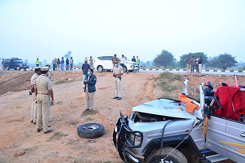 The accident spot. (Photo| EPS)