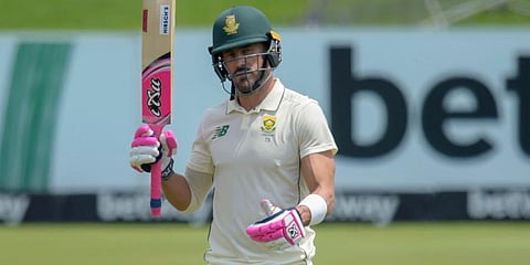 Faf du Plessis reaches 150, on day three of the first cricket Test match between South Africa and Sri Lanka at Super Sport Park Stadium in Pretoria. (Photo | AP)
